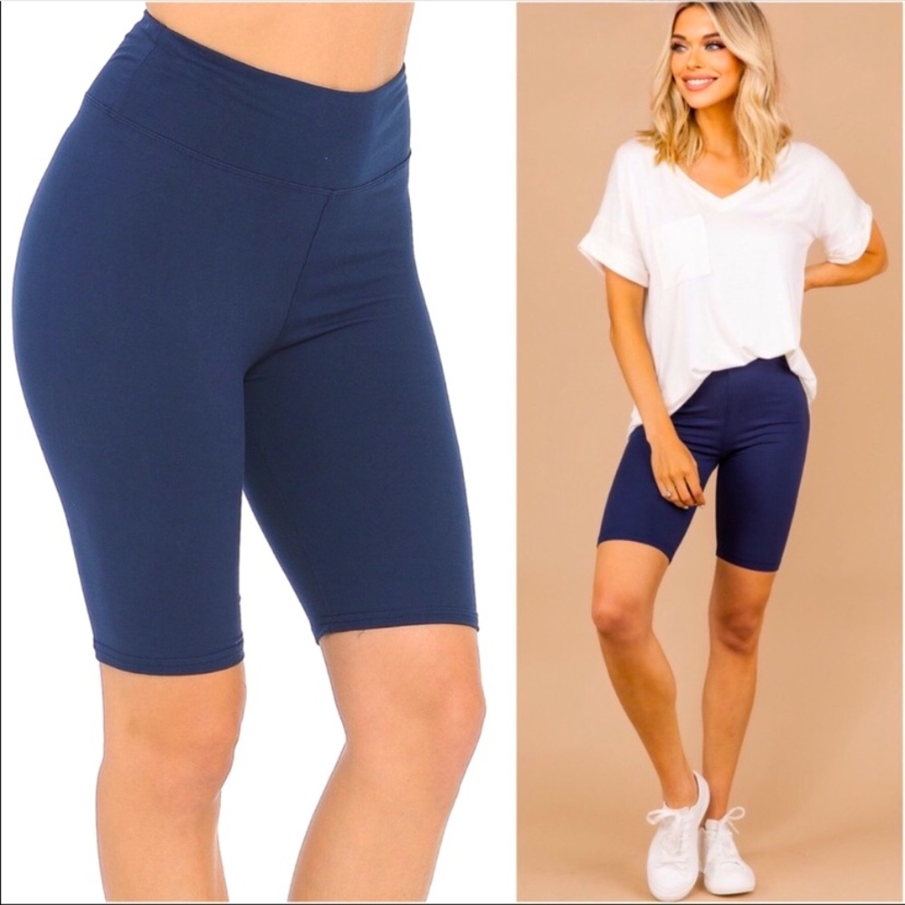 COPY - Buttery soft summer everyday comfy biker shorts. Navy